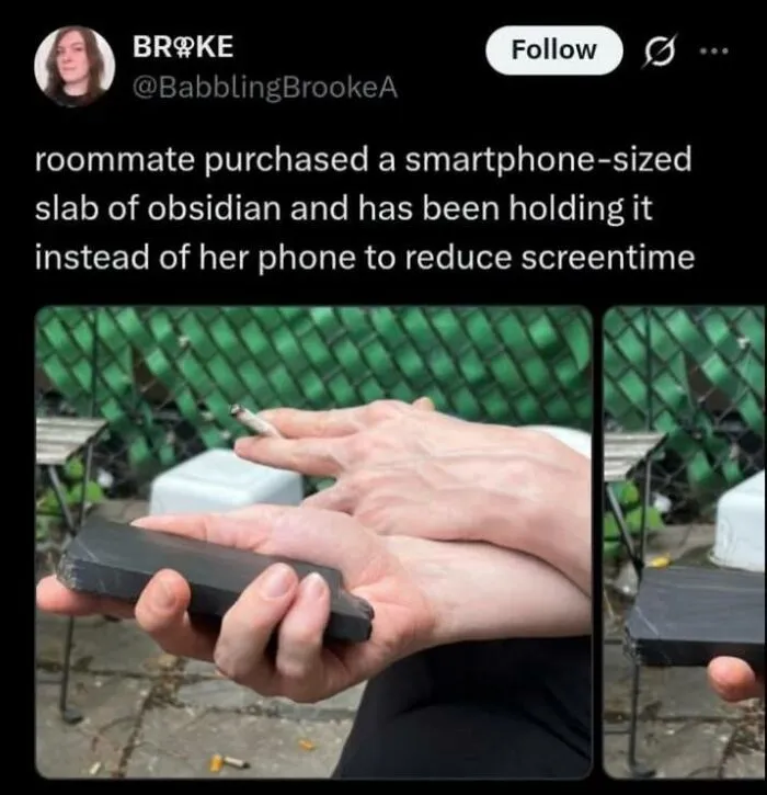 Smartphone Sized Slab Of Obsidian