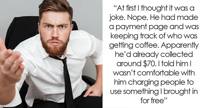Office Worker Takes Coffee Machine Home After Finding Out Colleague Has Been Charging People For It