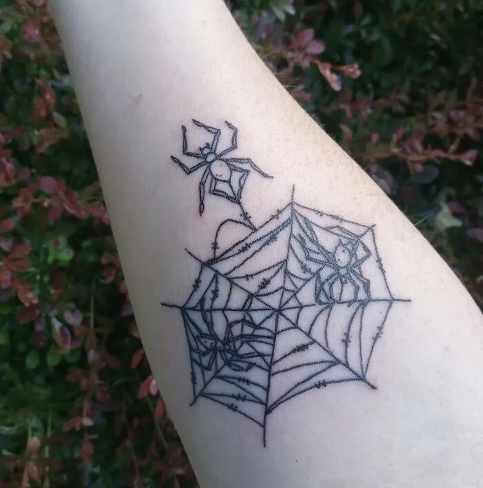 Two Spiders On The Web For My Kids Who Are Earthside And One Still Connected Even From Beyond