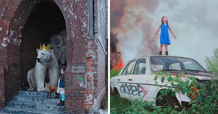 Kevin Peterson Paints Children And Wild Animals Surviving A Broken World In 46 Striking Works