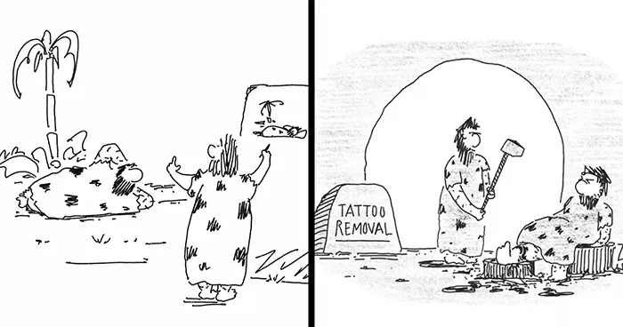 30 New Comics By This Artist About Cavemen That Are Way More Modern Than They Look