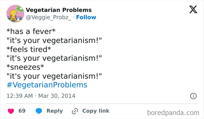 65 Funny Vegetarian Tweets For Those Who Are Tired Of Explaining Their Diet For The 100th Time