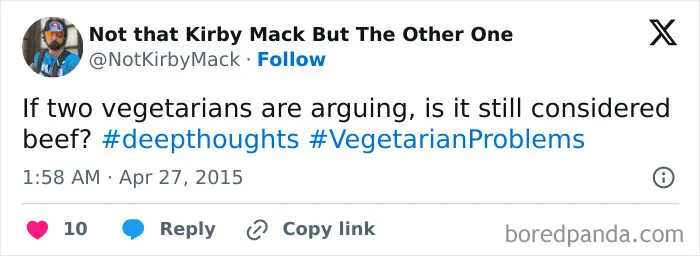 65 Funny Vegetarian Tweets For Those Who Are Tired Of Explaining Their Diet For The 100th Time