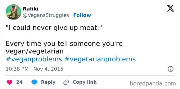 65 Funny Vegetarian Tweets For Those Who Are Tired Of Explaining Their Diet For The 100th Time