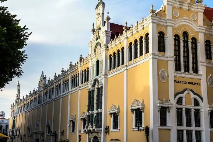 Historical treasures including Palacio Bolivar standing under a clear sky in Panama