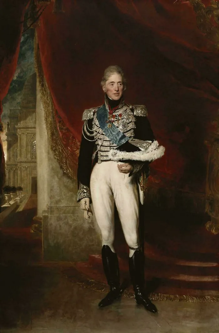 Historical treasures portrait painting of a military officer standing in full uniform.