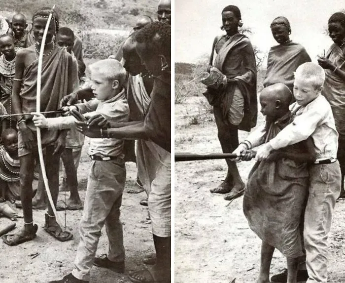 Two Boys Making A Trade, Kenya, 1962