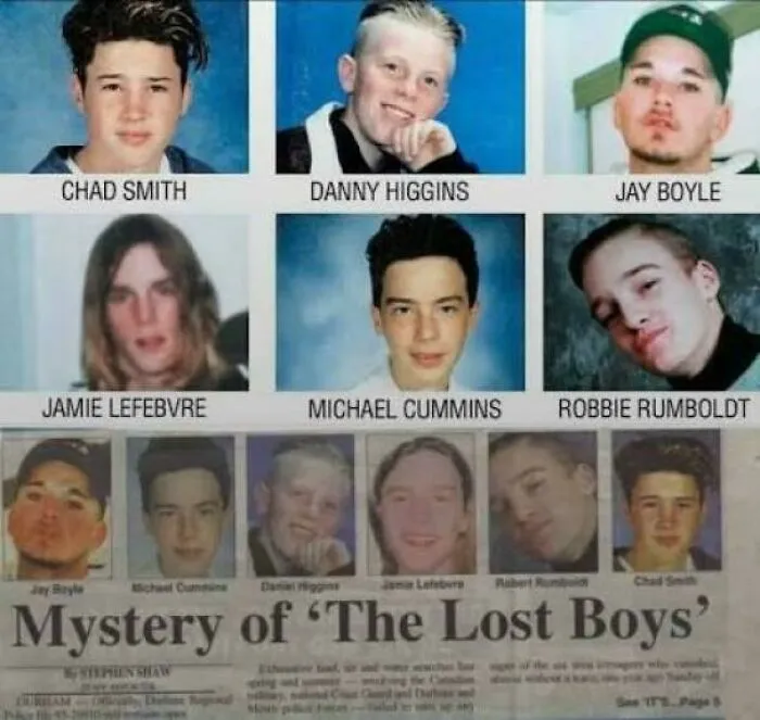 Missing teen boys newspaper article clipping, one of many creepy mysteries from around the web