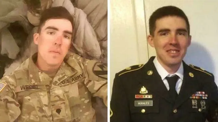 Side by side portraits of a military member in uniform involved in creepy mysteries.
