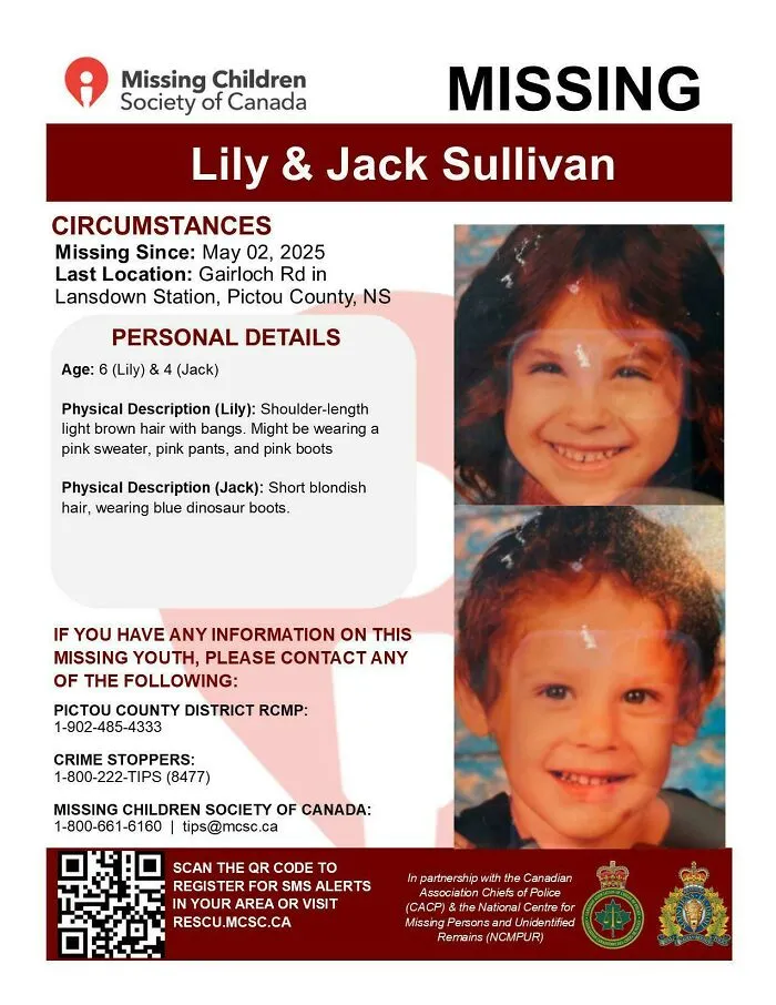A missing children poster displaying creepy mysteries online