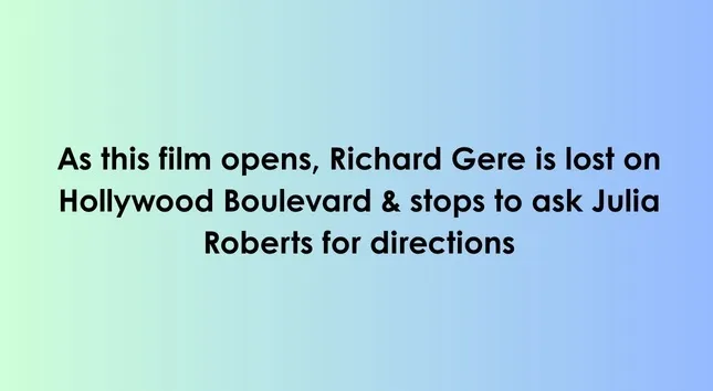 Jeopardy movie questions clue about Los Angeles in the movies featuring Richard Gere and Julia Roberts on blue background