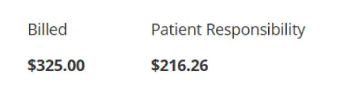 A bill showing high patient responsibility costs representing modern life in America