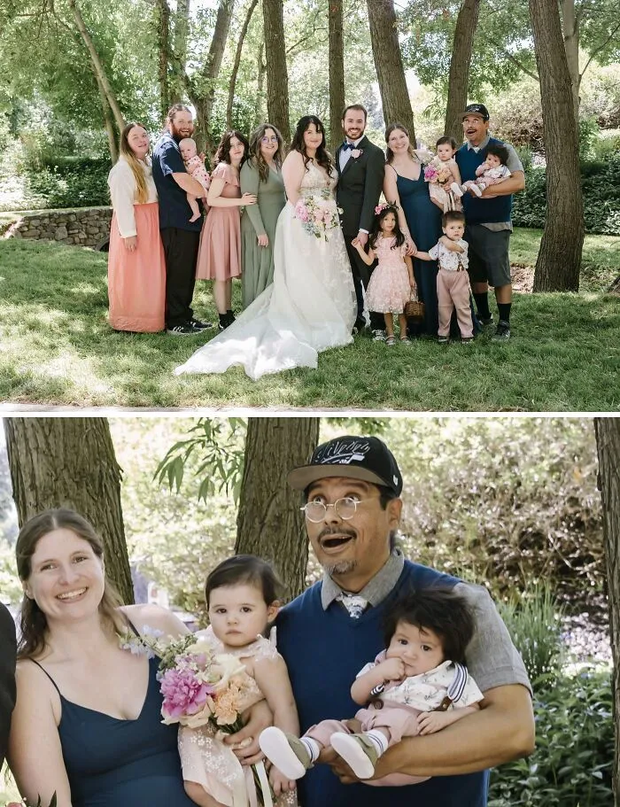 Bride's Bil Ruined Photos By Making Stupid Faces