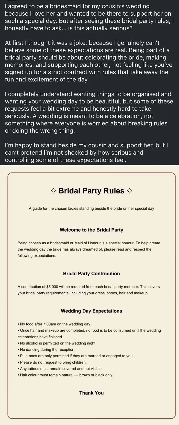 A Bridesmaid Posted This In My Local Mums Lounge-