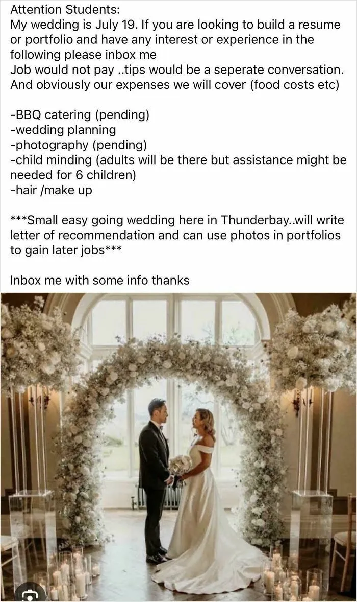 Just Admit You Can’t Afford Your Wedding Lmaoooo