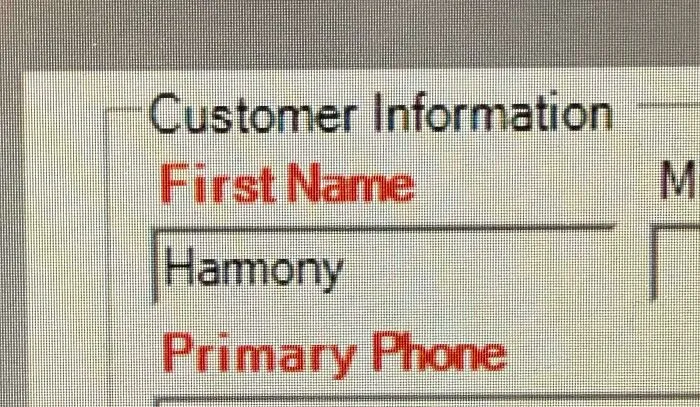Computer screen showing a typography fails example with bad letter spacing in the word Harmony.