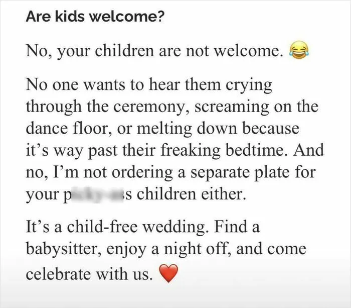 I’m Against Kids At Weddings, But Dang This Is Harsh