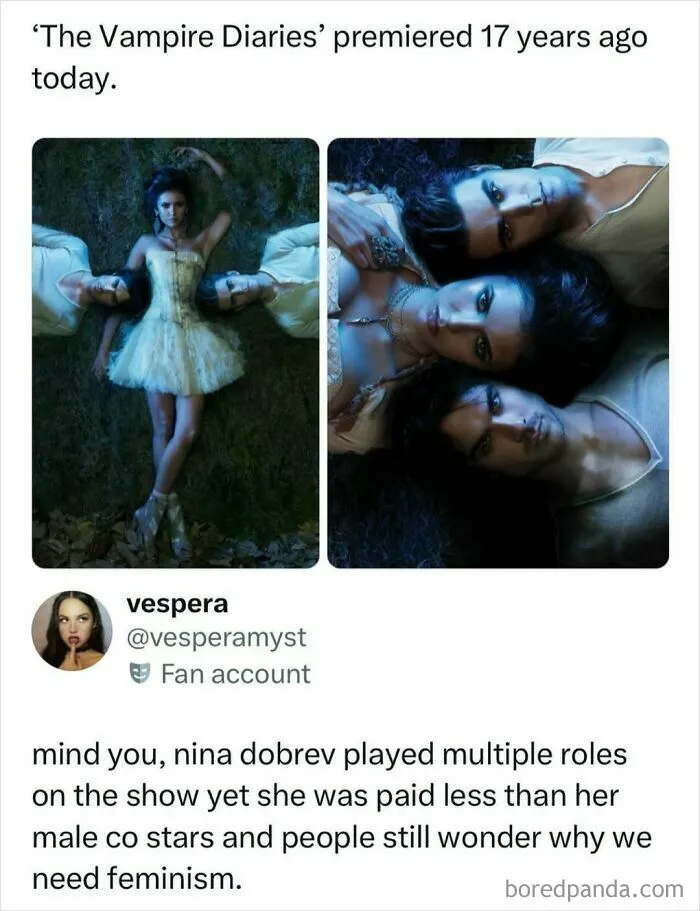 The Vampire Diaries pop culture news post about Nina Dobrev's pay