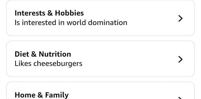 Amazon shoppers interested in world domination and like cheeseburgers