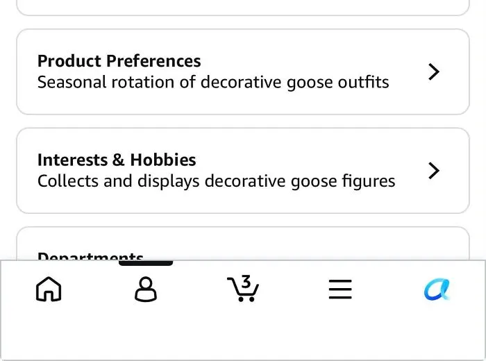 Amazon shopper prefers seasonal rotation of decorative goose outfits