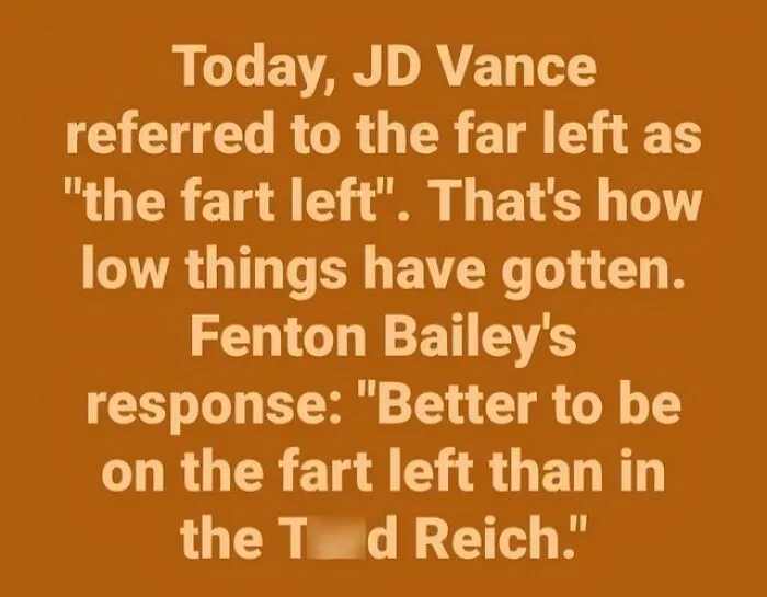 Quote about JD Vance calling far left the fart left