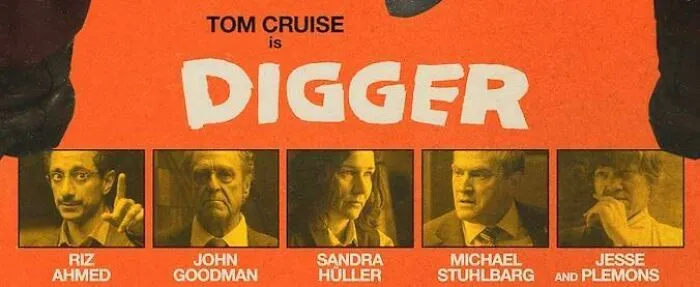 Hilarious badly designed signs on a movie poster featuring actor names printed above mismatched faces
