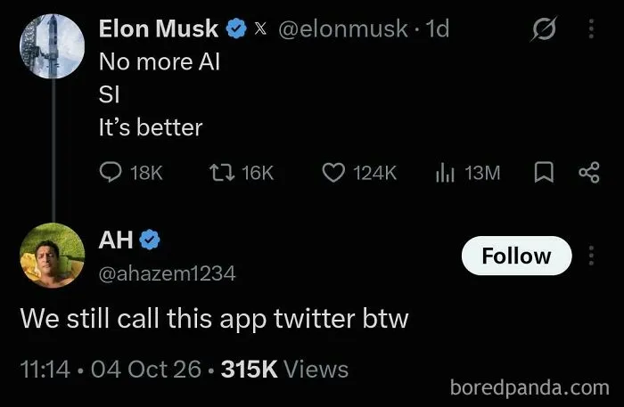 Social media post jokes about app still being called Twitter despite changes