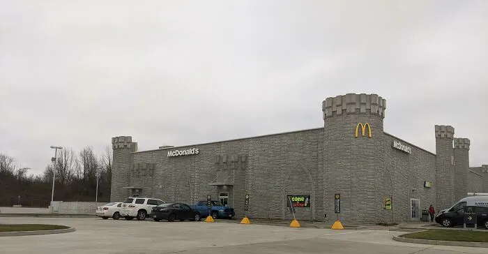 Strange photos of a McDonalds fast food restaurant built like a castle