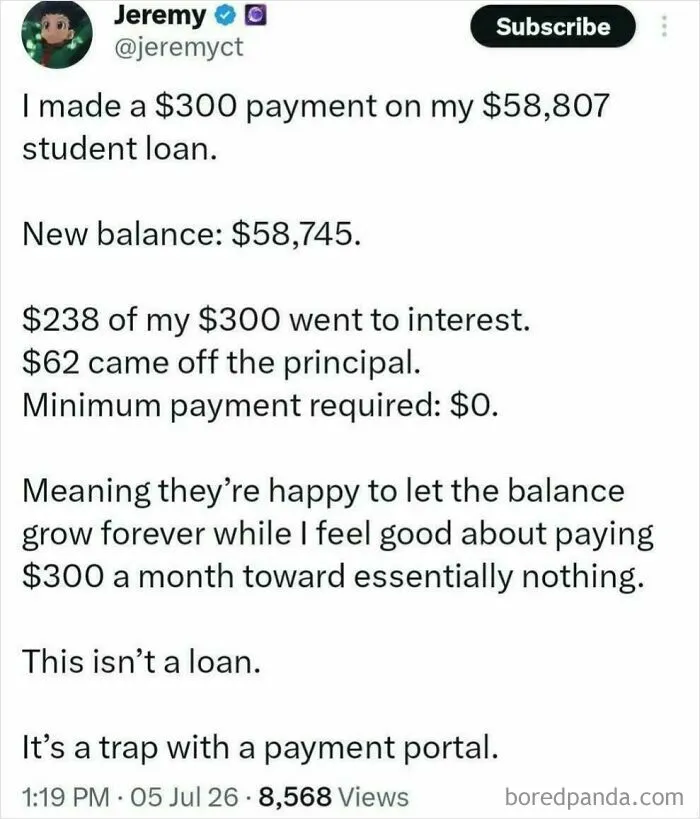 Ever Wonder Why Student Loans In America Are The Only Loans That Can't Be Dispatched Through Bankruptcy?