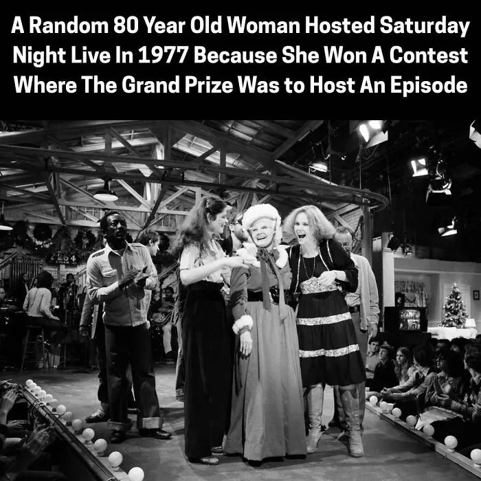 80 year old woman hosted Saturday Night Live in 1977 after winning contest