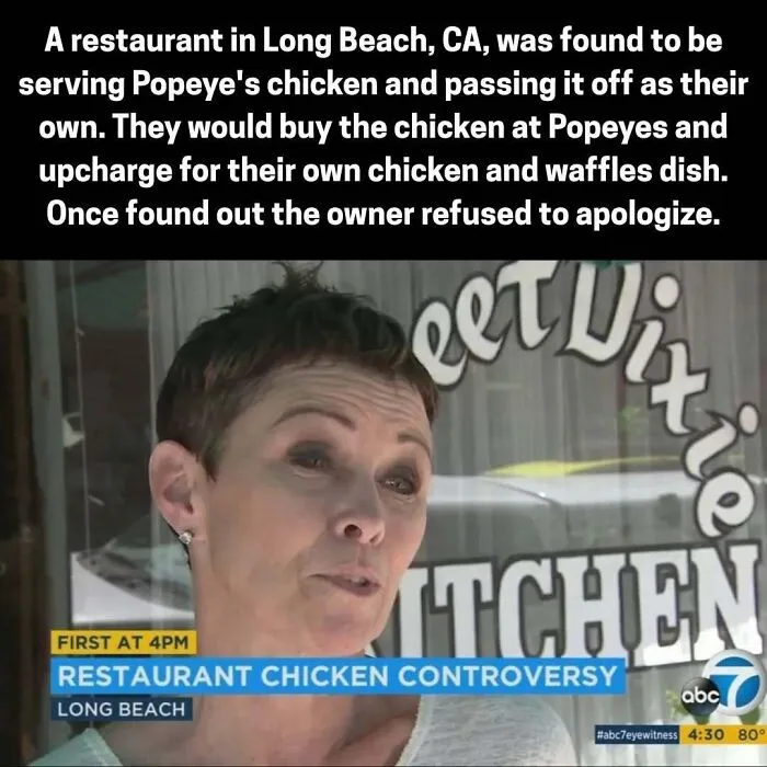 Long Beach restaurant controversy serving Popeyes chicken as own, owner refused to apologize