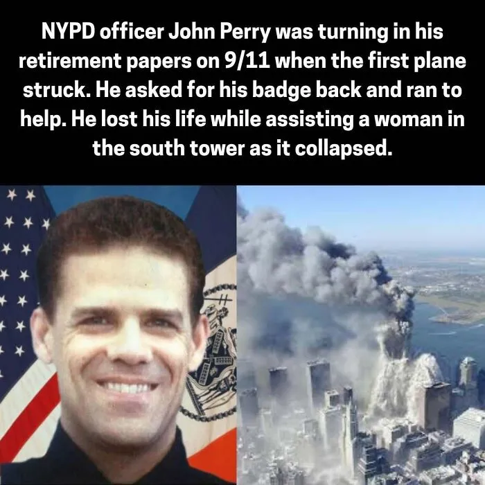 NYPD officer John Perry died helping on 9/11 South Tower collapse
