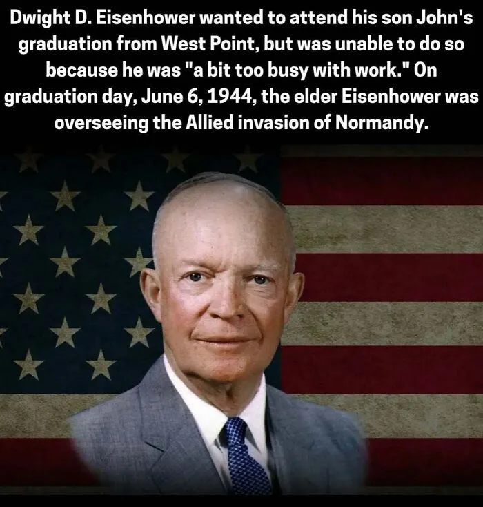 Dwight D Eisenhower missed son’s West Point graduation to oversee Normandy invasion