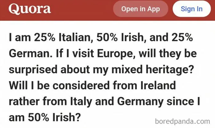 A Quora post screenshot highlighting funny questions from tourists, a classic among British memes.
