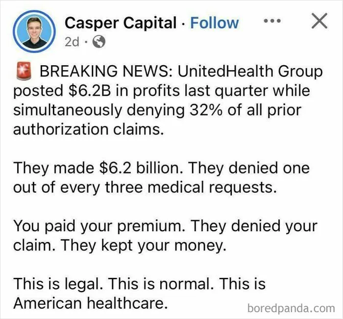 Unitedhealth Group Posted $6.2b In Profits Last Quarter