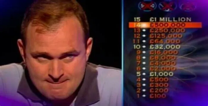 Charles Ingram on Who Wants to Be a Millionaire, a key moment among things that happened in 2001