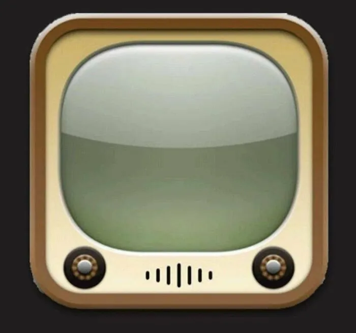 Retro television icon representing nostalgic photos