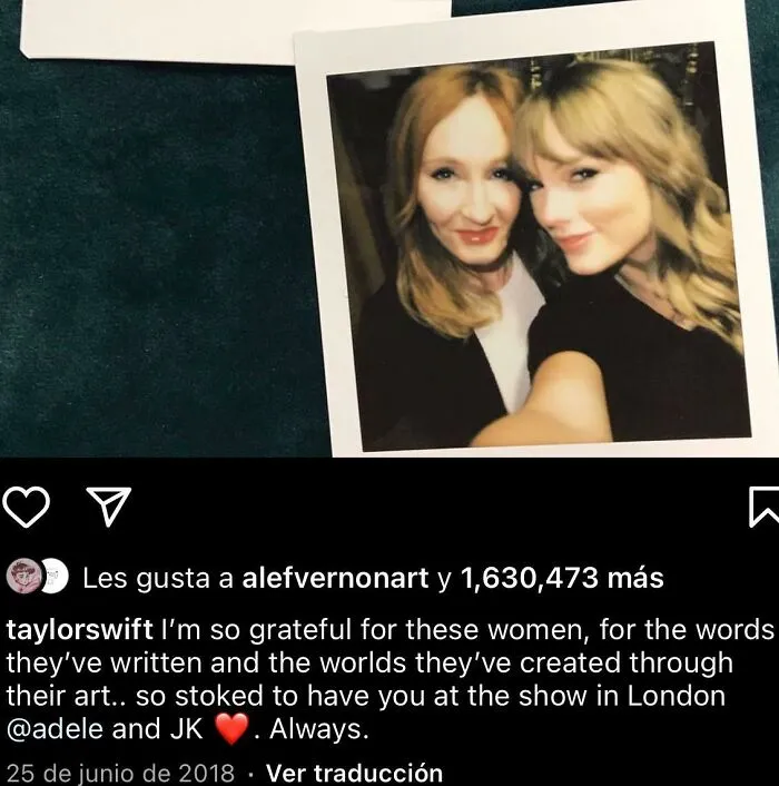 Instagram post by Taylor Swift showcasing a viral moment in celebrity social media fails.