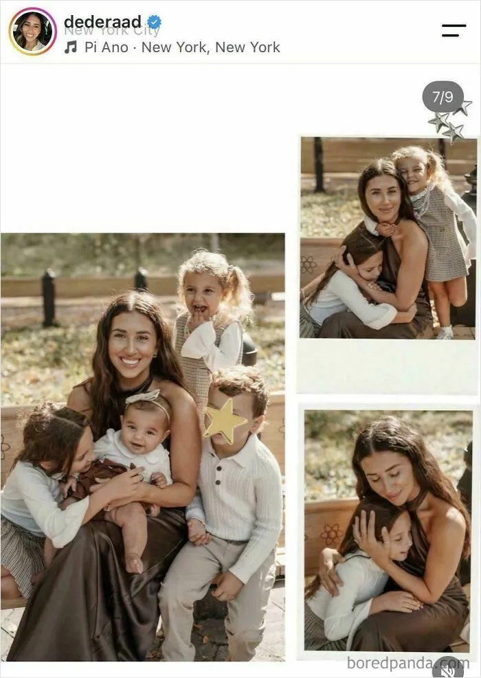 Mother with children in nature setting showcasing family moments