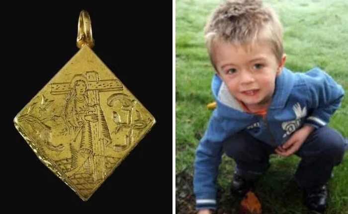 In 2009, A Four-Year-Old Boy From Essex Discovered A 16th-Century Gold Pendant Just Minutes Into A Metal Detecting Outing, Now Showcased At The British Museum