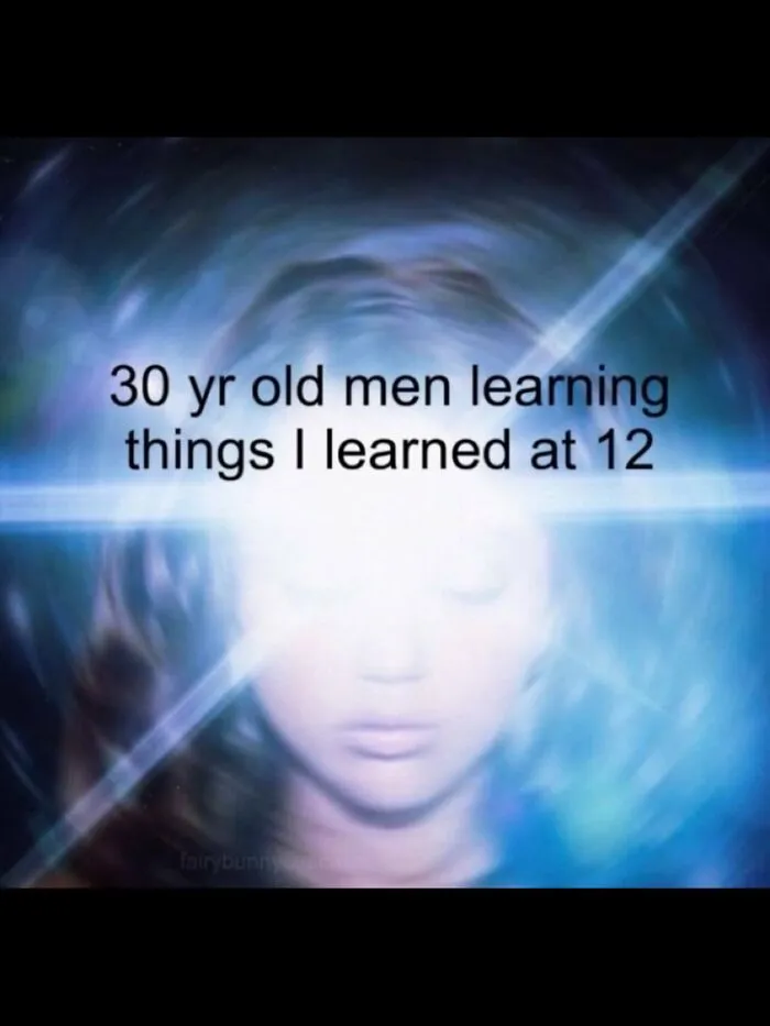 Cosmic glowing face meme text about learning, one of many weird and funny random photos shared online