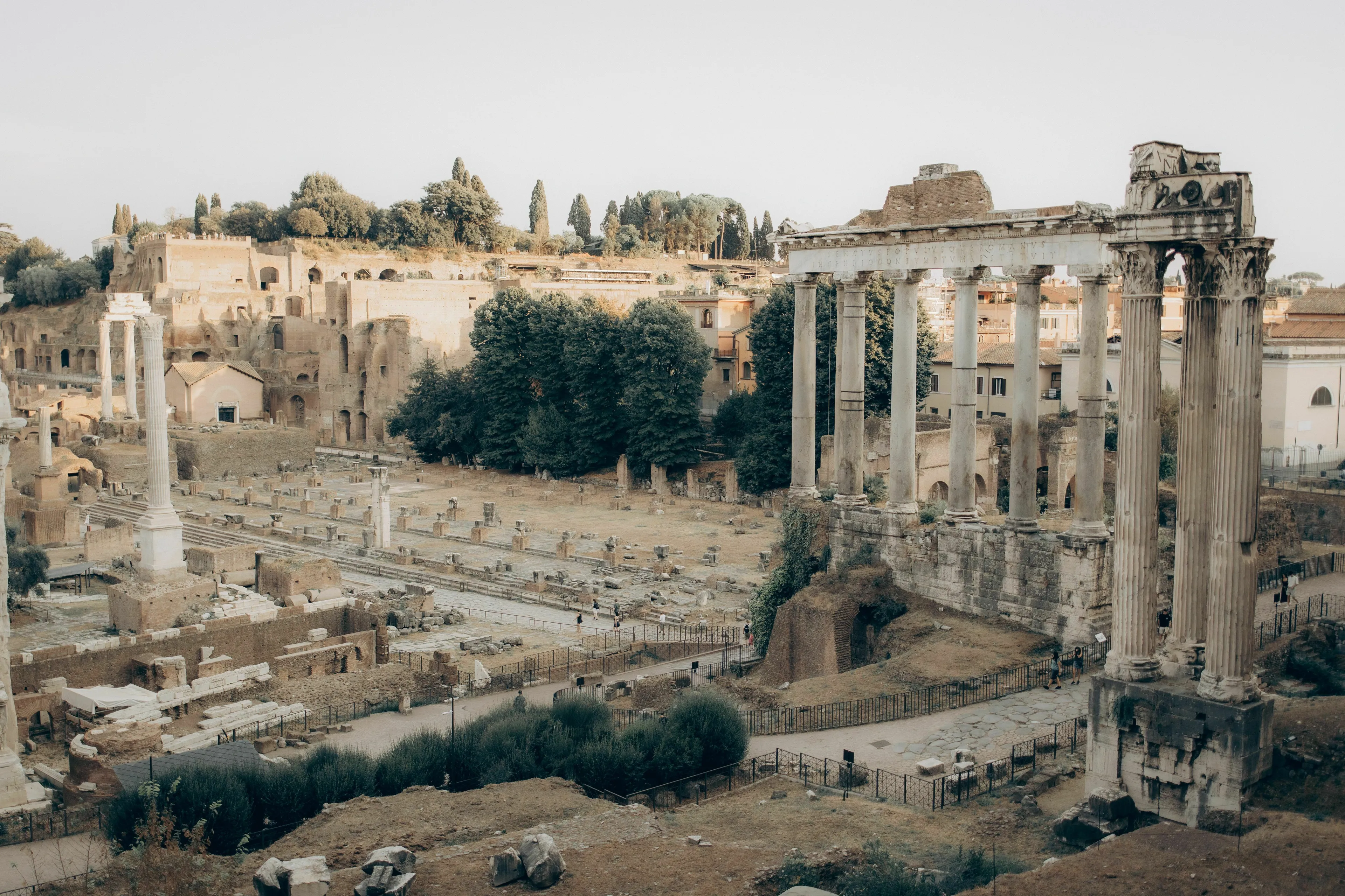 Ancient Roman Forum ruins in Rome world capitals geography quiz