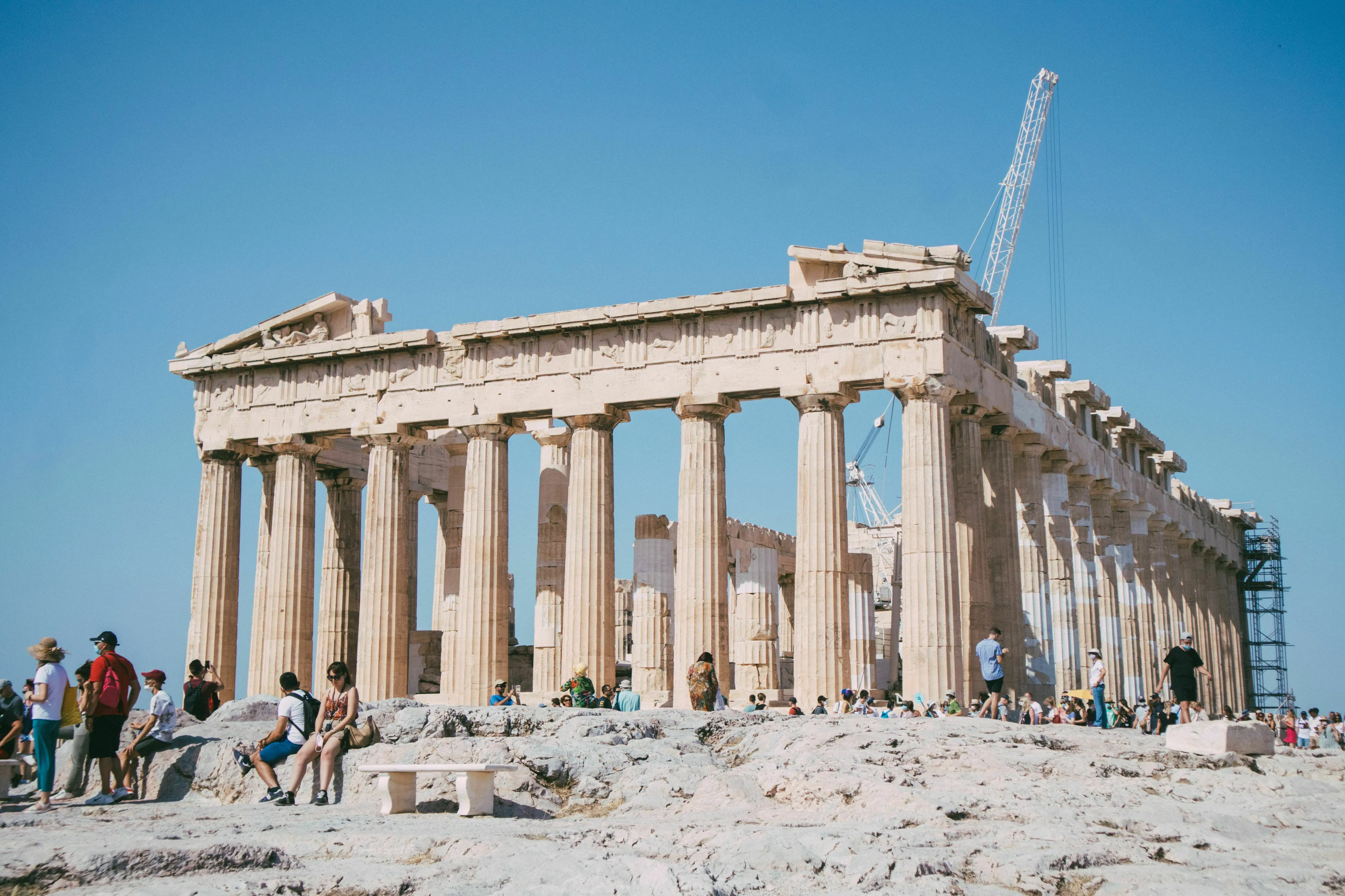 Athens Acropolis with Parthenon overlooking historic capital city center