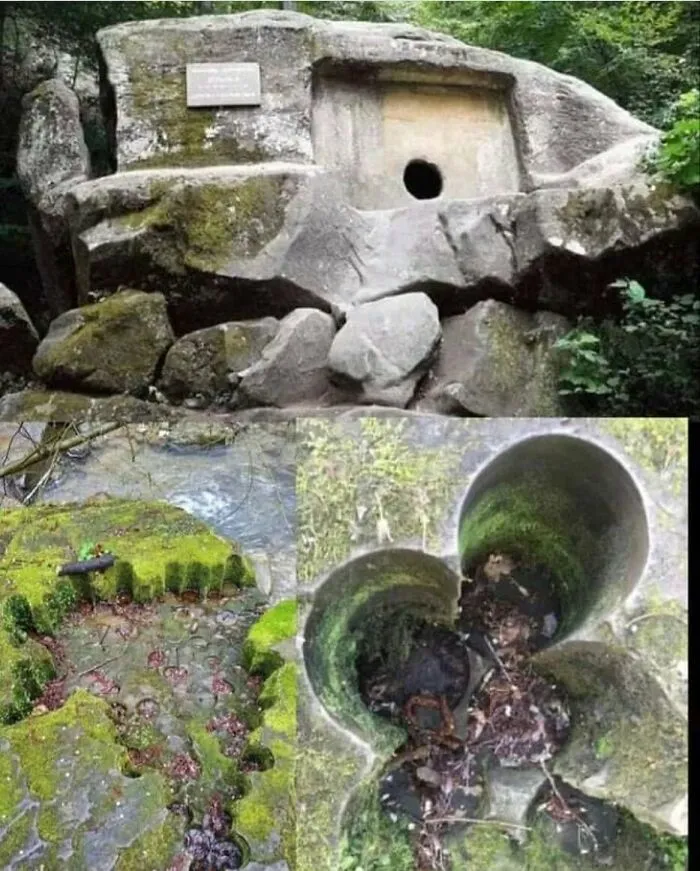 Ancient stone megalith structures carved into rocks illustrating interesting facts about the past