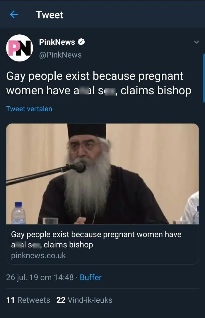Tweet reporting a bizarre claim about pregnancy, highlighting wrong takes on female anatomy.