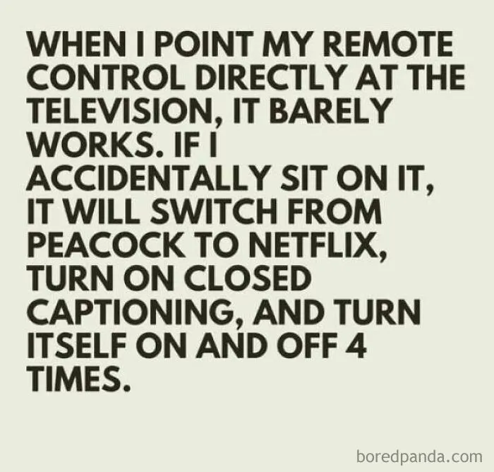 Text post about sitting on a TV remote, shared as wholesome memes.