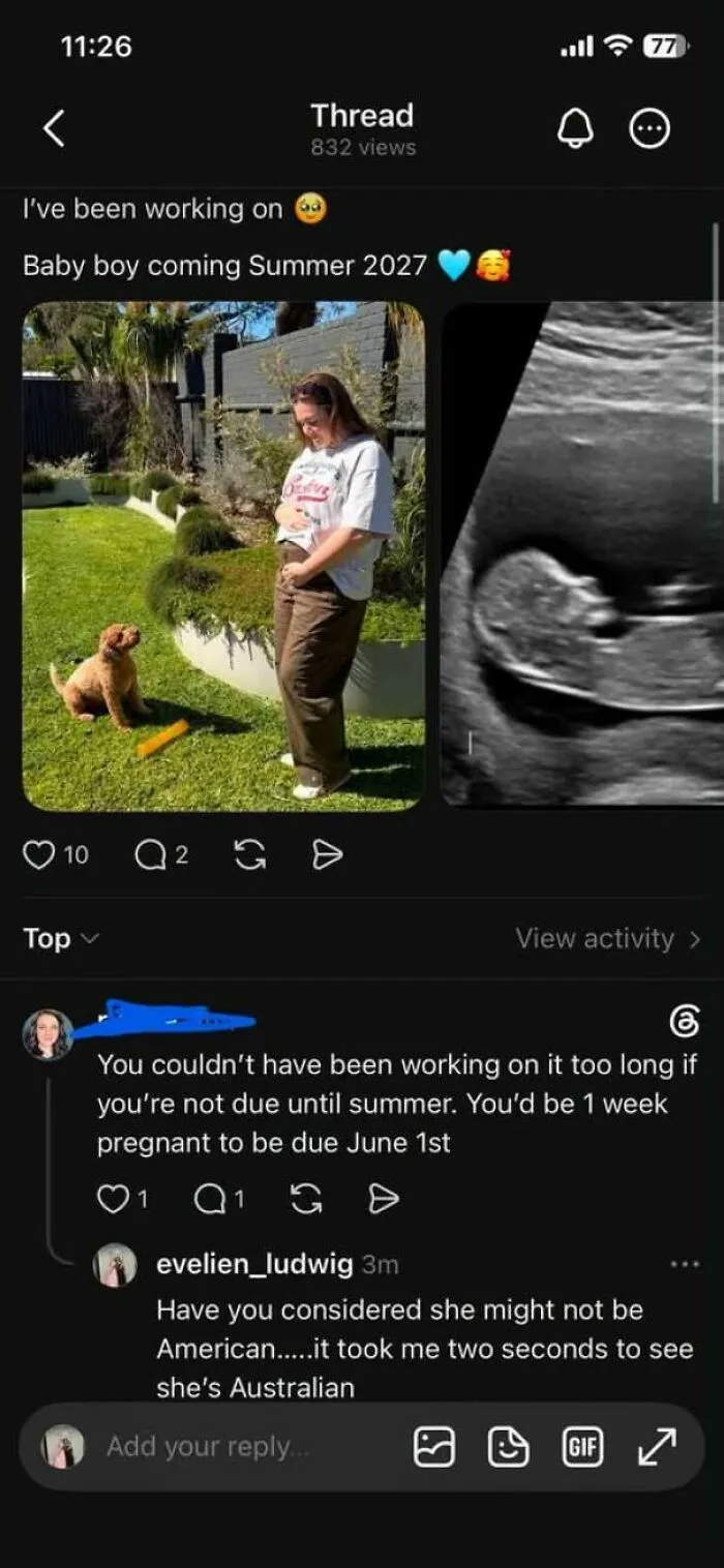 Social media thread where Internet Users Showed Lack Education about Australian seasons vs US seasons.