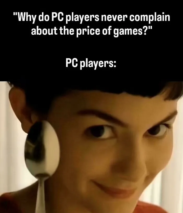 Meme about PC players from a post explaining complex memes and posts