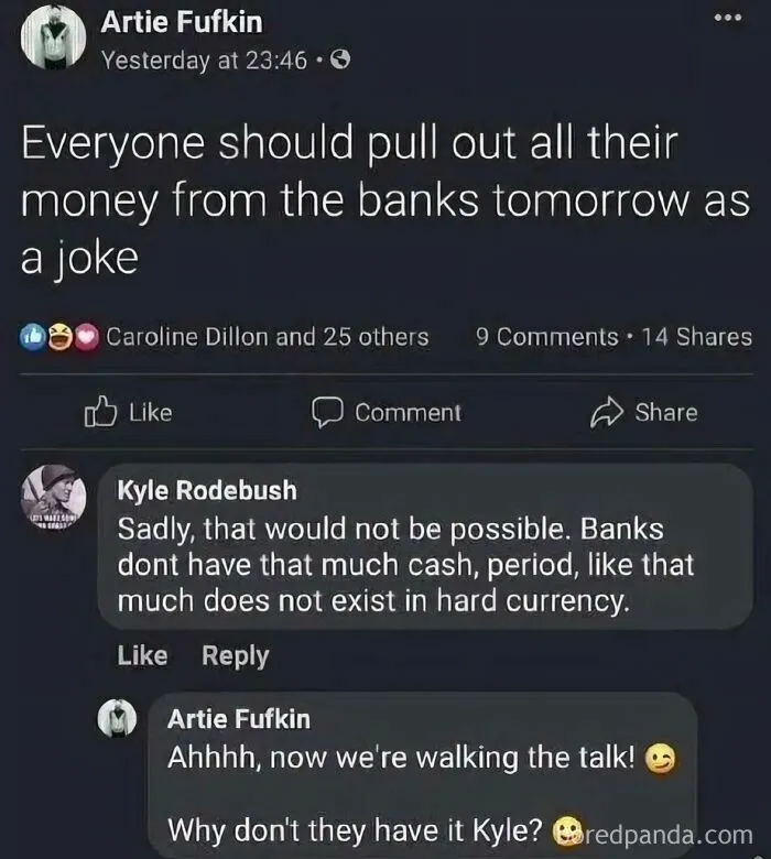 Online discussion thread about bank reserves and currency from complex posts.