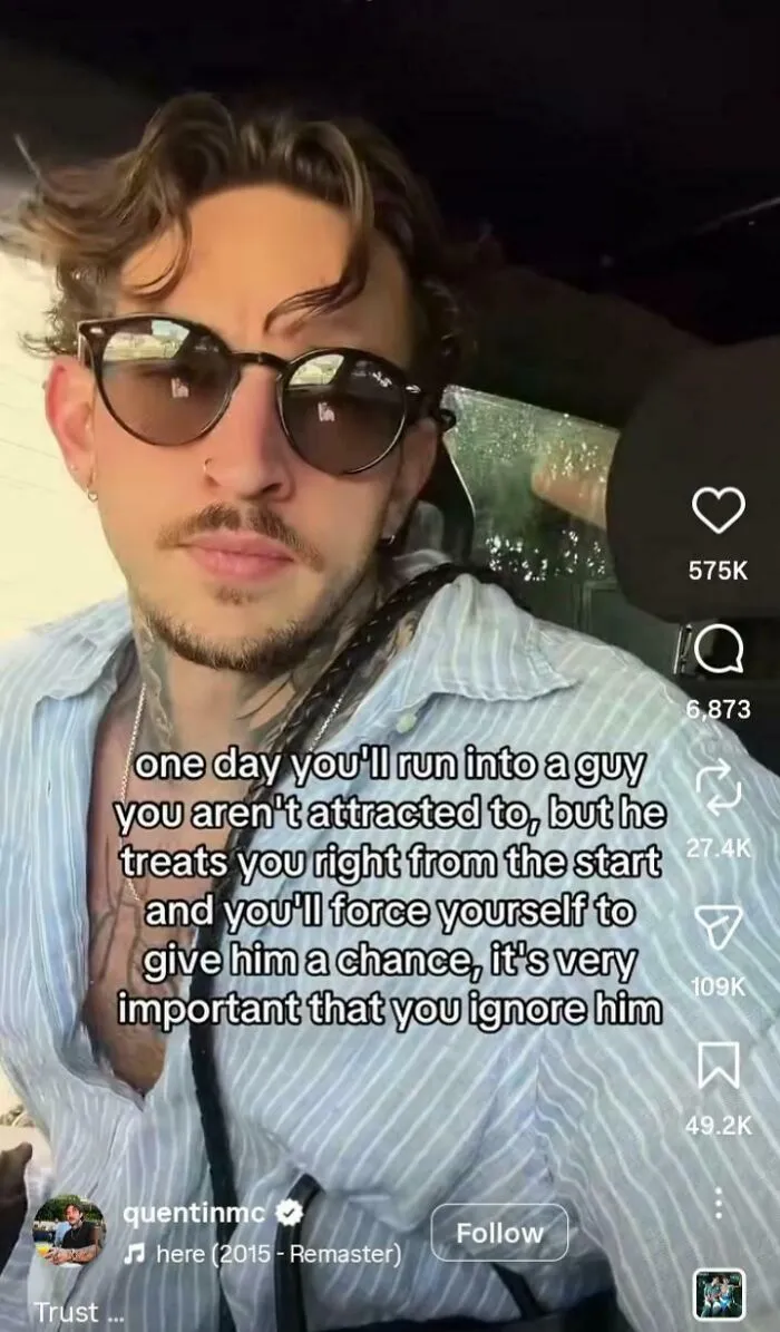 Dating advice meme video screenshot featured in a breakdown of complex memes and posts